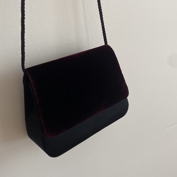 Vintage Handbags - Vintage Velvet & Satin Crossbody Purse